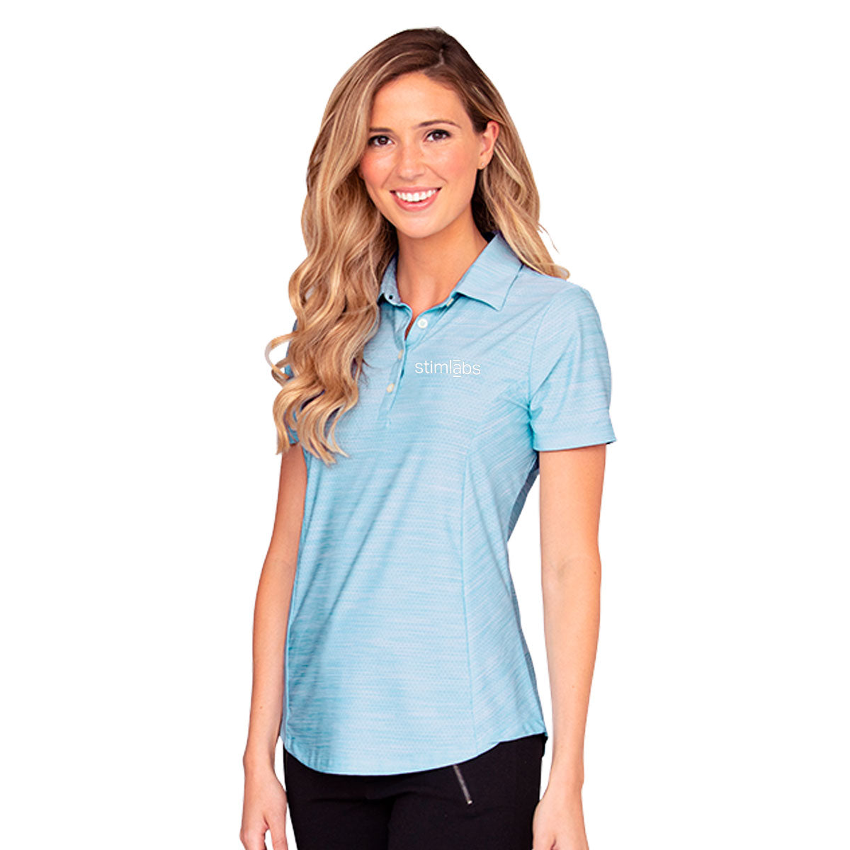 Women's Greg Norman Play Dry Heather Solid Polo
